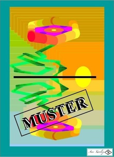 Kunstwerk „Futureflower“ von Ace Kooley mit Aufdruck MUSTER