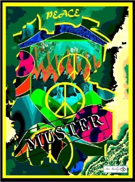 Kunstwerk „Peace“ von Ace Kooley mit Aufdruck MUSTER